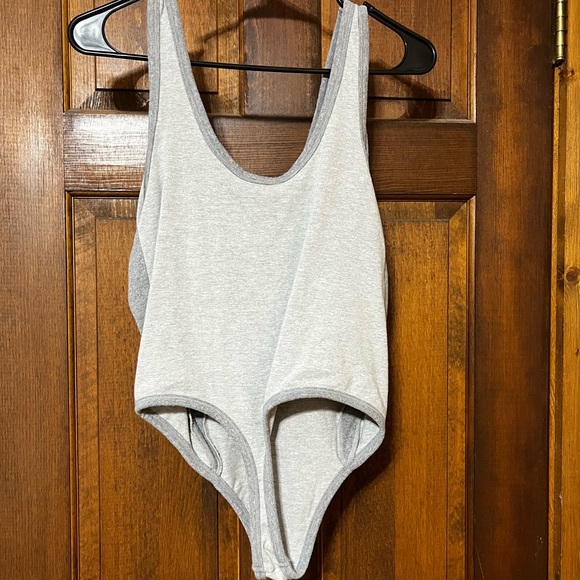 Skims Heather Gray Outdoor Basics Thong Bodysuit - Picture 2 of 3